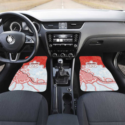 Custom Swans Football Car Mats Aboriginal Dot Art Pattern