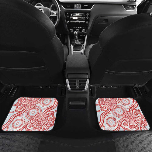 Custom Swans Football Car Mats Aboriginal Dot Art Pattern