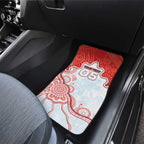 Custom Swans Football Car Mats Aboriginal Dot Art Pattern