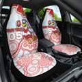 Custom Swans Football Car Seat Cover Aboriginal Dot Art Pattern