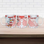 Custom Swans Football Ceramic Mug Aboriginal Dot Art Pattern