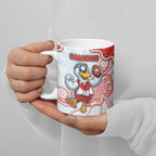 Custom Swans Football Ceramic Mug Aboriginal Dot Art Pattern