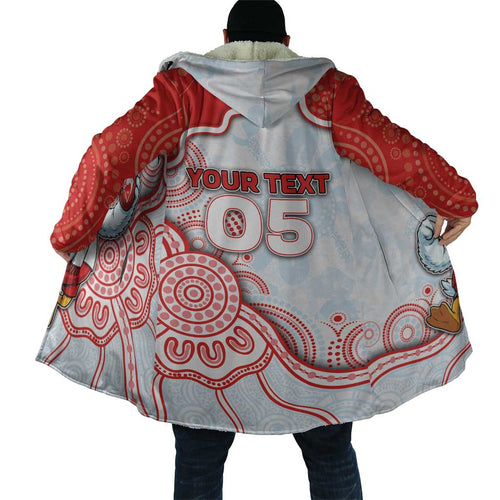 Custom Swans Football Cloak Aboriginal Dot Art Pattern