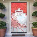 Custom Swans Football Door Cover Aboriginal Dot Art Pattern