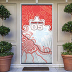 Custom Swans Football Door Cover Aboriginal Dot Art Pattern