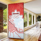 Custom Swans Football Door Cover Aboriginal Dot Art Pattern