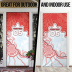 Custom Swans Football Door Cover Aboriginal Dot Art Pattern