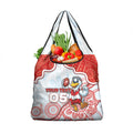 Custom Swans Football Grocery Bag Aboriginal Dot Art Pattern
