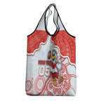 Custom Swans Football Grocery Bag Aboriginal Dot Art Pattern