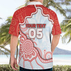 Custom Swans Football Hawaiian Shirt Aboriginal Dot Art Pattern