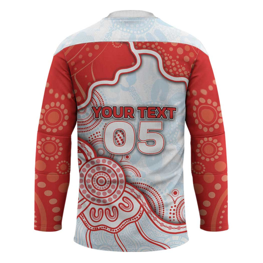 Custom Swans Football Hockey Jersey Aboriginal Dot Art Pattern