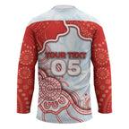 Custom Swans Football Hockey Jersey Aboriginal Dot Art Pattern