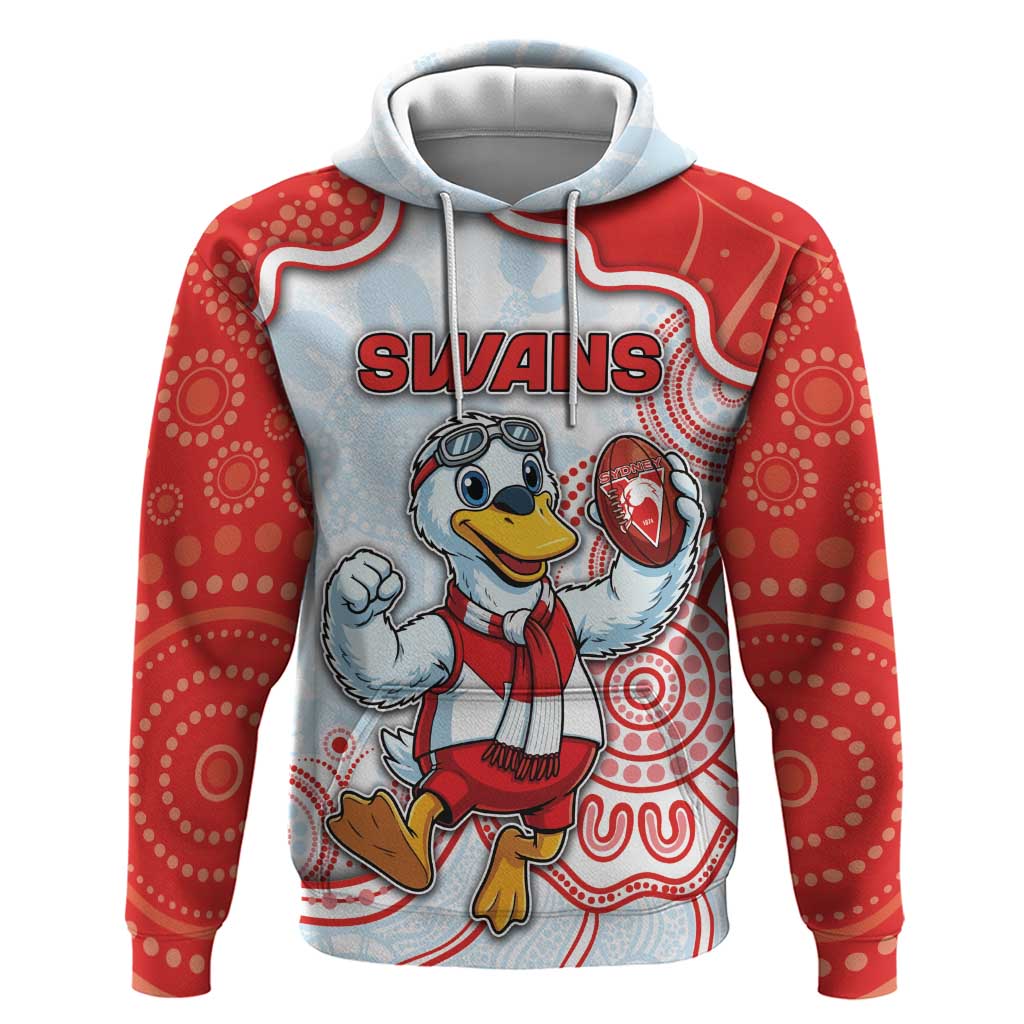Custom Swans Football Hoodie Aboriginal Dot Art Pattern