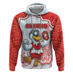 Custom Swans Football Hoodie Aboriginal Dot Art Pattern