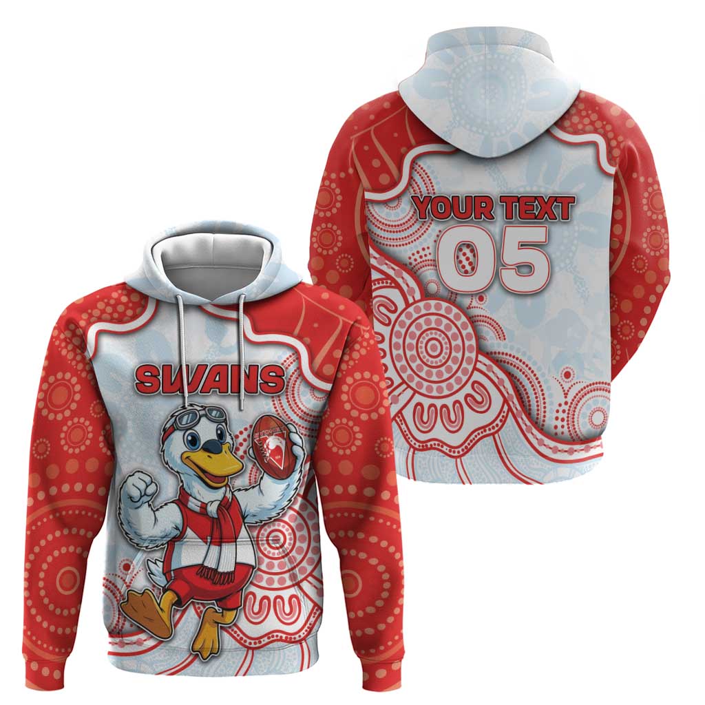 Custom Swans Football Hoodie Aboriginal Dot Art Pattern