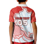 Custom Swans Football Kid Polo Shirt Aboriginal Dot Art Pattern