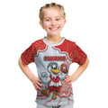Custom Swans Football Kid T Shirt Aboriginal Dot Art Pattern