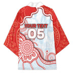 Custom Swans Football Kimono Aboriginal Dot Art Pattern