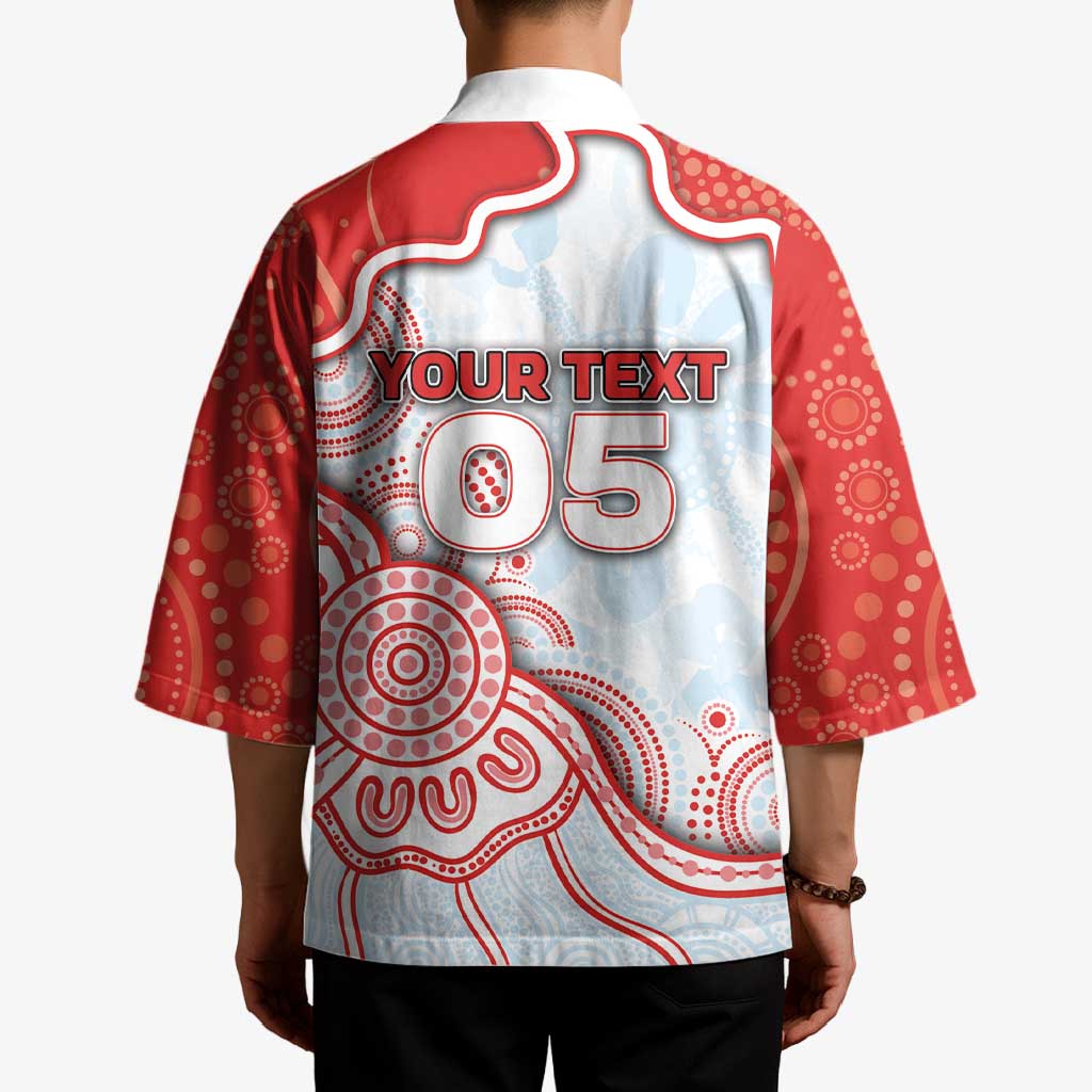 Custom Swans Football Kimono Aboriginal Dot Art Pattern
