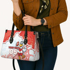 Custom Swans Football Leather Bag Aboriginal Dot Art Pattern
