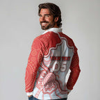 Custom Swans Football Long Sleeve Polo Shirt Aboriginal Dot Art Pattern
