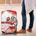 Custom Swans Football Luggage Cover Aboriginal Dot Art Pattern