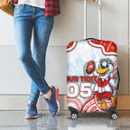 Custom Swans Football Luggage Cover Aboriginal Dot Art Pattern