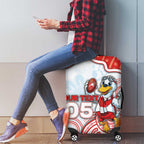 Custom Swans Football Luggage Cover Aboriginal Dot Art Pattern