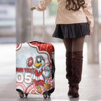 Custom Swans Football Luggage Cover Aboriginal Dot Art Pattern