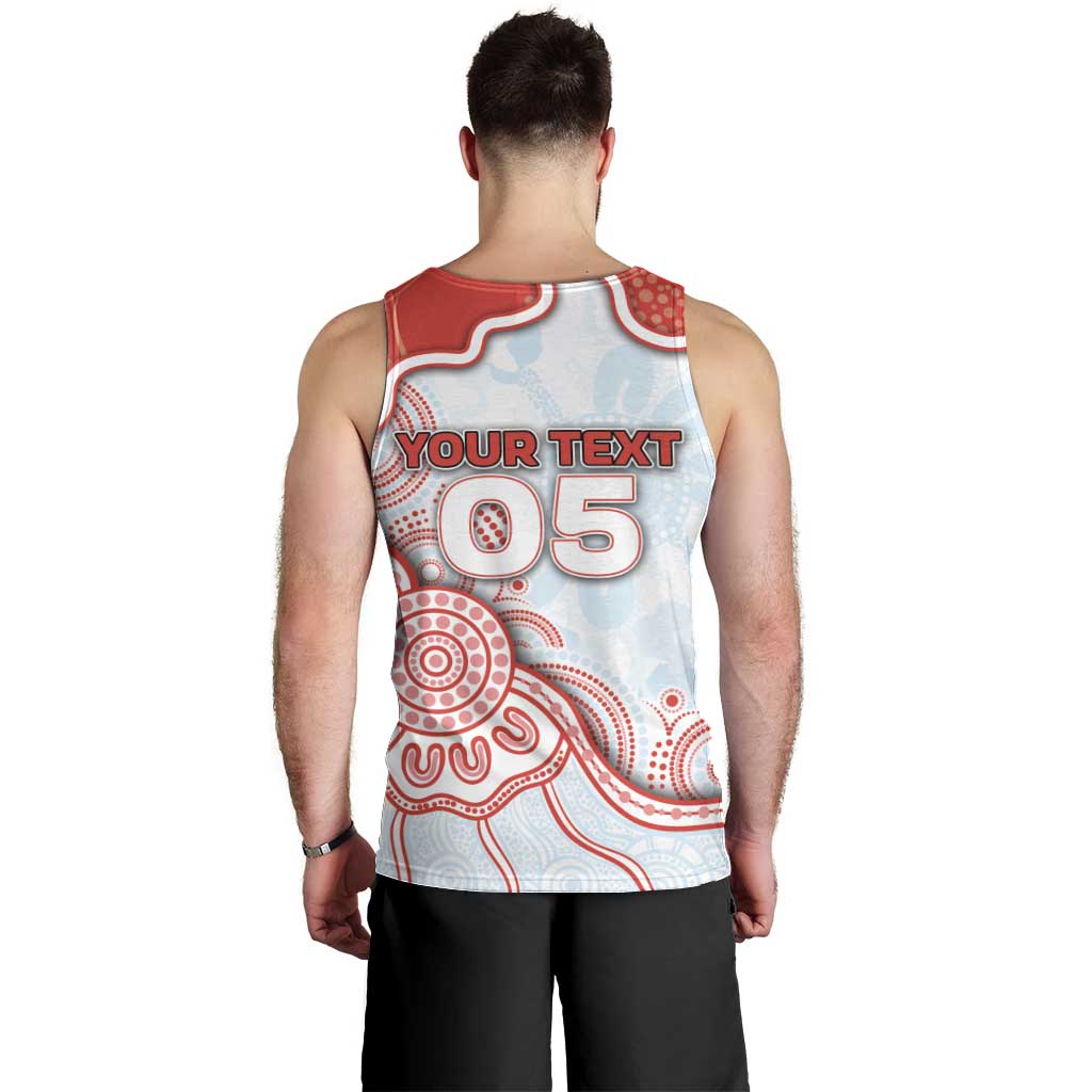 Custom Swans Football Men Tank Top Aboriginal Dot Art Pattern