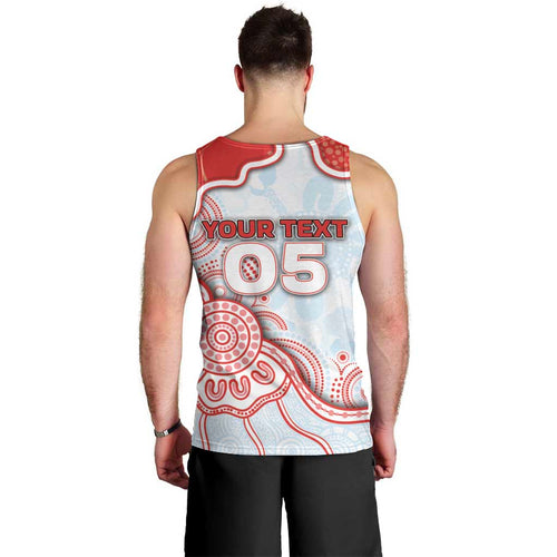 Custom Swans Football Men Tank Top Aboriginal Dot Art Pattern