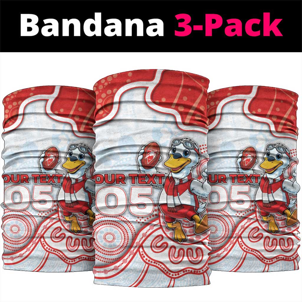 Custom Swans Football Neck Gaiter Aboriginal Dot Art Pattern