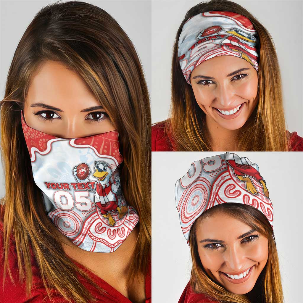 Custom Swans Football Neck Gaiter Aboriginal Dot Art Pattern