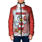 Custom Swans Football Padded Jacket Aboriginal Dot Art Pattern