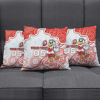 Custom Swans Football Pillow Cover Aboriginal Dot Art Pattern