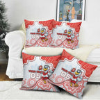 Custom Swans Football Pillow Cover Aboriginal Dot Art Pattern