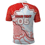 Custom Swans Football Polo Shirt Aboriginal Dot Art Pattern