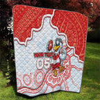 Custom Swans Football Quilt Aboriginal Dot Art Pattern