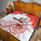 Custom Swans Football Quilt Aboriginal Dot Art Pattern