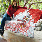 Custom Swans Football Quilt Aboriginal Dot Art Pattern