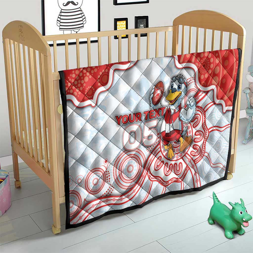 Custom Swans Football Quilt Aboriginal Dot Art Pattern