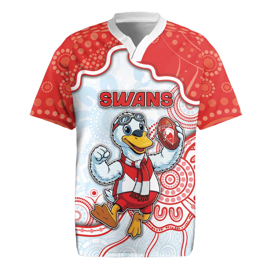 Custom Swans Football Rugby Jersey Aboriginal Dot Art Pattern