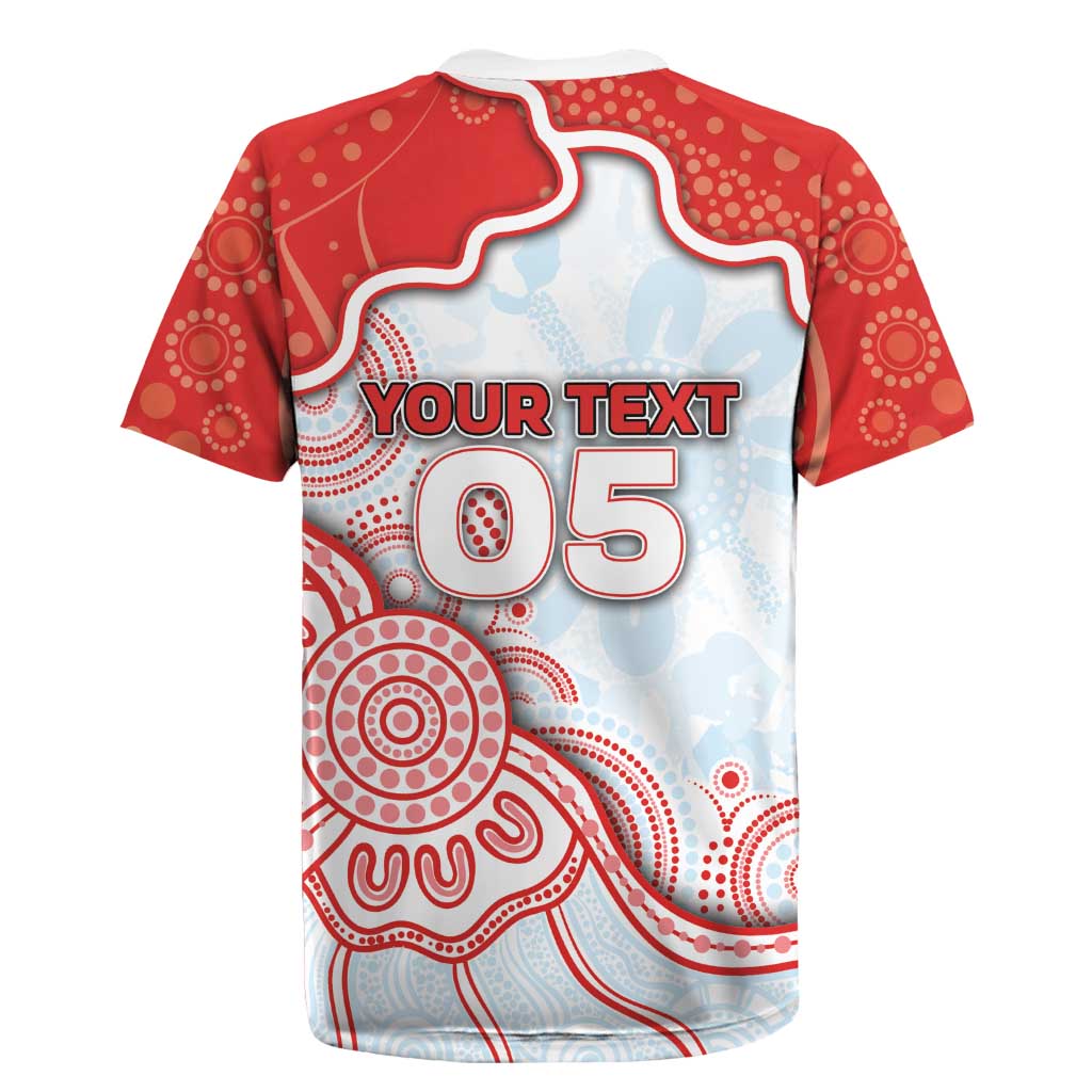 Custom Swans Football Rugby Jersey Aboriginal Dot Art Pattern