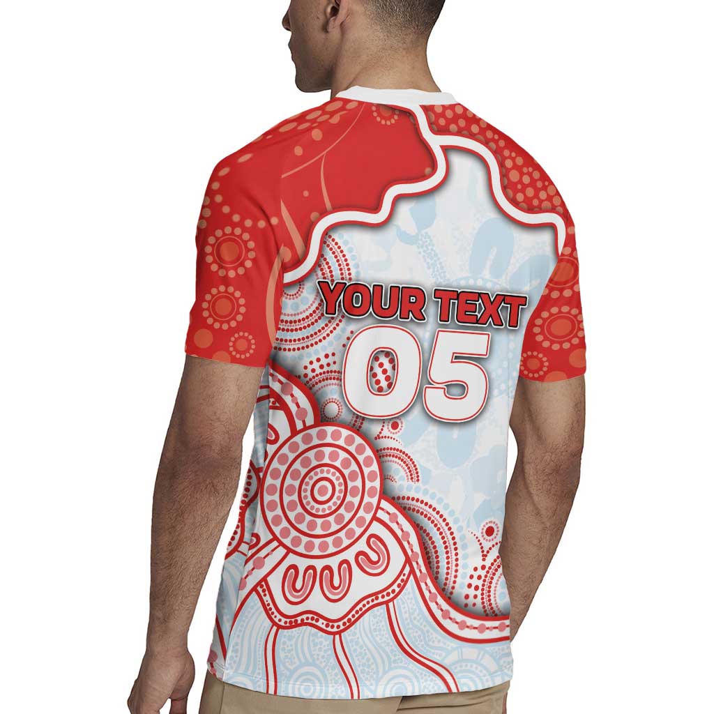 Custom Swans Football Rugby Jersey Aboriginal Dot Art Pattern