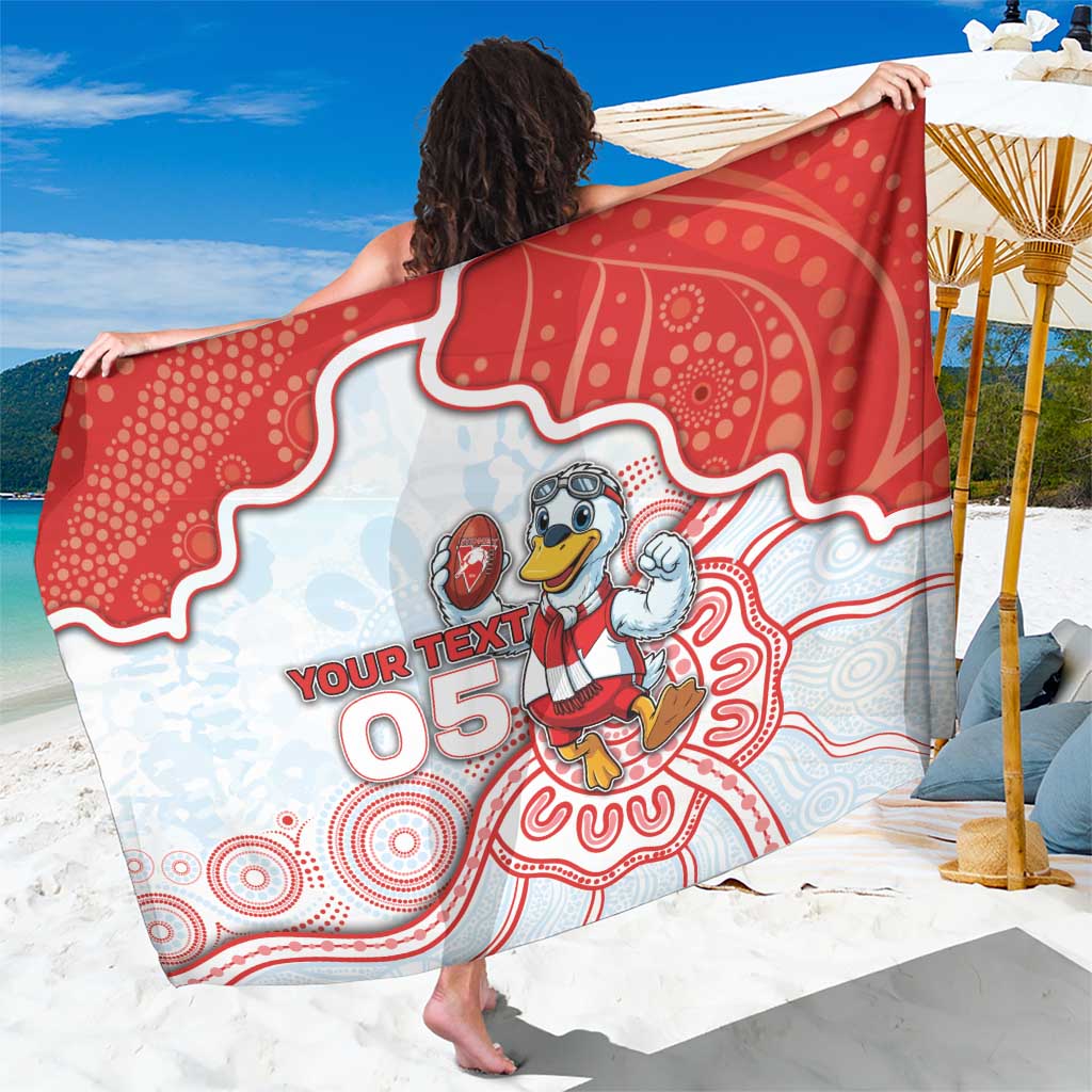 Custom Swans Football Sarong Aboriginal Dot Art Pattern