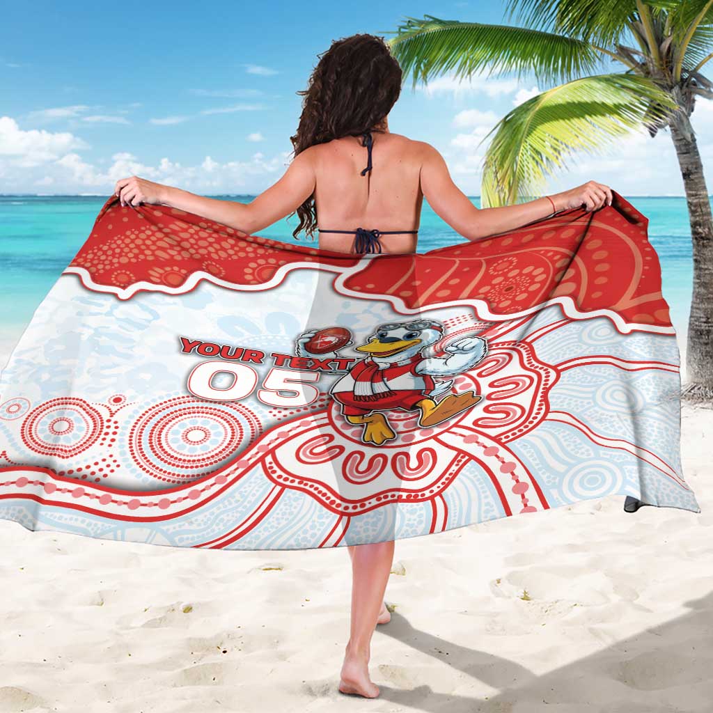 Custom Swans Football Sarong Aboriginal Dot Art Pattern