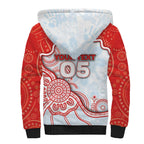 Custom Swans Football Sherpa Hoodie Aboriginal Dot Art Pattern