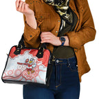 Custom Swans Football Shoulder Handbag Aboriginal Dot Art Pattern