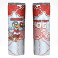 Custom Swans Football Skinny Tumbler Aboriginal Dot Art Pattern