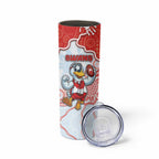Custom Swans Football Skinny Tumbler Aboriginal Dot Art Pattern